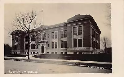 J80/ Miamisburg Ohio RPPC Postcard C1910 Auditorium School 180 • $20.70