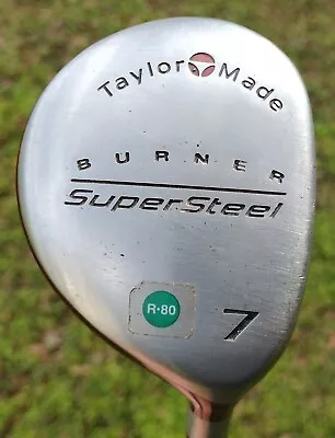 TaylorMade Burner Supersteel Fairway 7 Wood R-80 Reg Flex Bubble Graphite Shaft • $34.99