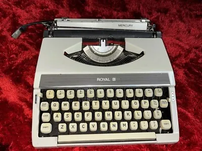 Royal Mercury Typewriter 1970 MC 1887178   Made In Japan W/ Case Tested Works! • $50