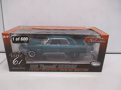 Highway 61 1965 Plymouth Belvedere 1/18 Green • $149.99