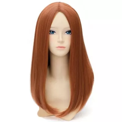 Dark Orange Wig 20 Inches Long Straight Hair Ginger Wig For Women Girls Cospl... • $30.60