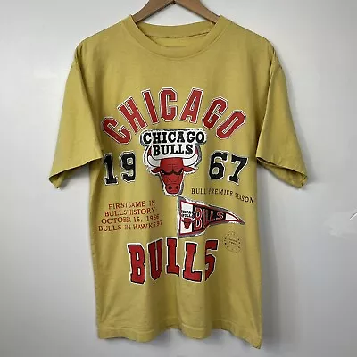 Vintage 90s Chicago Bulls T-Shirt Michael Jordan Single Stitch Fits Mens Medium • £39.95