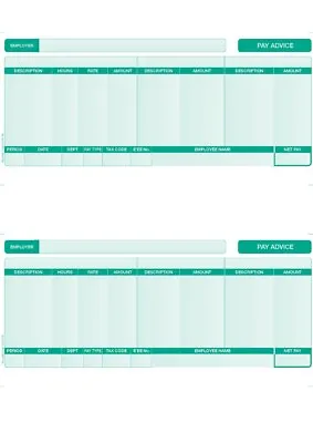 SAGE PAYSLIPS COMPATIBLE GREEN X 100 - SLPAY1G • £11