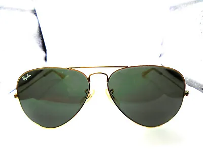 B&L Ray-Ban USA Gold/Green Glass Lenses Vintage Sunglasses • $79.49