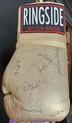 Boxing - Large Gold Boxing Glove - Signed By Ali-frazier-lewis-trinidad-tyson- • $999