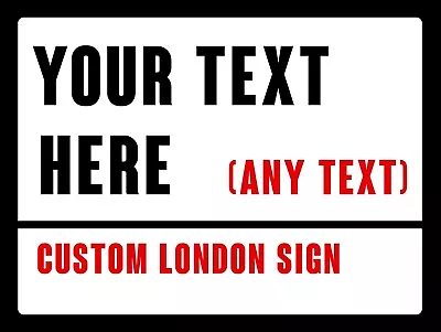 Custom London Style Street Sign Personalised Family Name Plaque Your Text • £5.99
