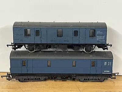 2 Lima OO Gauge Model Railway BR Blue Parcel Vans 4 Wheel And Bogie • £10.75