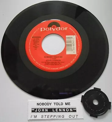 JOHN LENNON  Nobody Told Me BEATLES 7  45 Rpm Record NEW + Juke Box Title Strip • $55.99