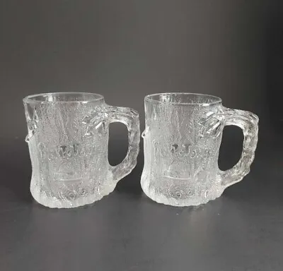 2 McDonalds Flintstone Treemendous Glass Coffee Mugs Cups Vintage 1993 • $10.95