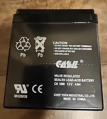 Casil Genuine CA1240 12V 4Ah SLA Alarm Battery CA-1240 Honeywell ADT Replacement • $15
