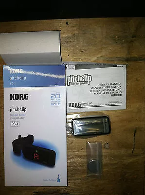 Korg Pitchclip PC-1 Pc1 Mini Headstock Tuner Clip On Chromatic Pitch Guit/ARMENS • $19.99