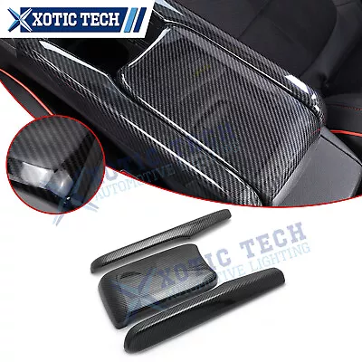 Carbon Fiber Texture Central Armrest Box Frame Molding Trim For Civic Insight EX • $45.98