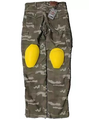 £25 • Buy Motorcycle Jeans Trousers New Biker Hip & Knee Armour Camo 30/34