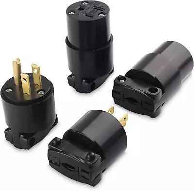 4-Pack 3 Prong Extension Cord Plug Replacement UL Listed (2X NEMA 5-15R And 2X  • $17.23