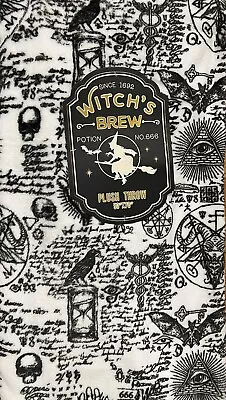 Witch’s Brew Halloween Witchcraft Potion Thick Plush Throw Blanket Lap 60” X 70 • $39.95