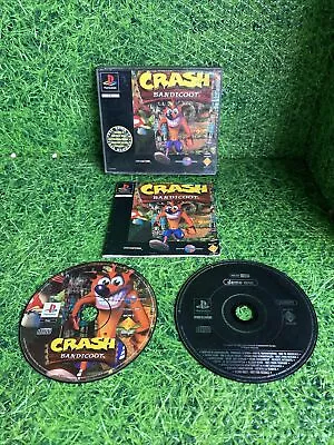 Crash Bandicoot (Play Station 1 1997) Big Box With Manual & PS1 Demo PAL • £29.99