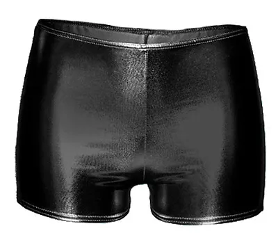 New Womens Size 8 To 16 Shiny Metallic Hot Pants Wet Look Tutu Sexy Mini Shorts • £4.39