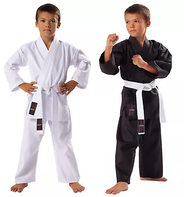 VADER Kids Karate Suit White Childrens Karate Gi Uniform With Free White Belt • £23.99