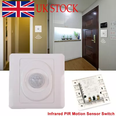 £6.59 • Buy Automatic Infrared PIR Body Motion Sensor Switch Wall Mount LED Night Light 220V