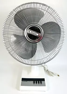 Vintage Panasonic F-1209 Oscillating Fan 12  Translucent Blades 3 Speed - WORKS! • $43.96