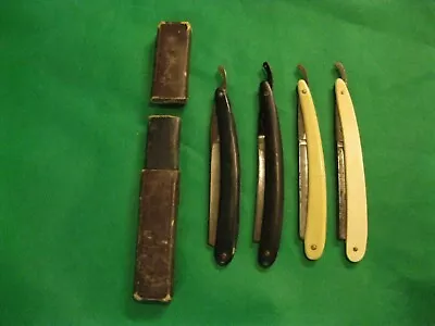 Lot Of 4 Straight Razors & One Case • $39