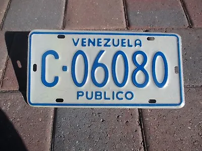 Venezuela  Publico License Plate   #  C - 06080 • $40.50