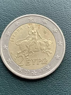 Rare 2 Euro Coin Greece 2002 With S Mint Mark. • £301.15