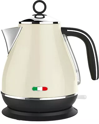 $69.99 • Buy Vintage Electric Kettle Cream 1.7L Stainless Steel Auto OFF 2200W Not Delonghi