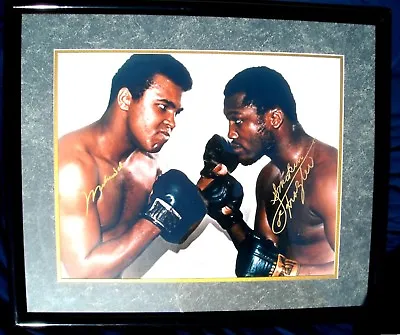 Muhammad Ali & Smokin Joe Frazier Signed Auto Autographed 16x20 Photo Framed JSA • $1999.99