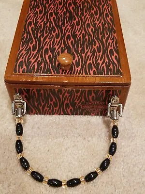 Women's Harley Vintage ACID Cigar Box  Purse W/ Beaded Handles By Drew ESTATE  • $39.95