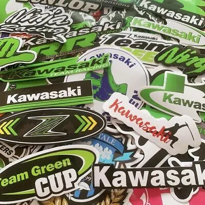 Lot Set Of 40 Motorcycle Stickers Decal Racing Car ATV Dirtbike UTV For Kawasaki • £7.98