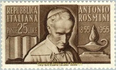 EBS Italy 1955 - Antonio Rosmini - Unificato 781 MNH** • $2