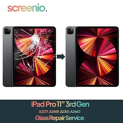 IPad Pro 11” 3rd Gen 2021 LCD  Cracked Glass Screen Replacement Repair Service • £114.99