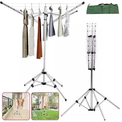 4 Arm Washing Line Rotary Airer 16M Freestanding Outdoor Clothes Line Heavy Duty • £27.99