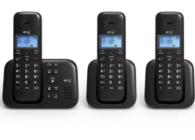 BT BT3960 Trio Digital Cordless Phone With Answer Machine Loud Speaker Caller Id • £39.99