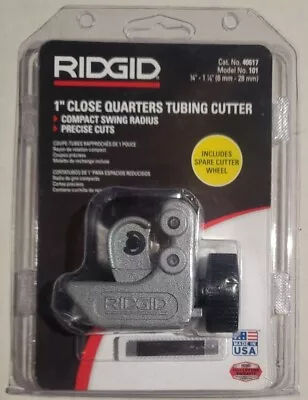 RIDGID 1” Close Quarters Tubing Cutter 1/4-1-1/8″ Cutting Capacity Silver 40617 • $21.50