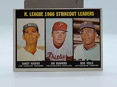 1967 Topps Baseball Card #238 NL LEADERS KOUFAX BUNNING VEALE EX Condition • $3.50