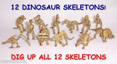 12 Skeleton Fossil Bone Dino Dinosaur Toy Figure Party Goody Bag Favor Supply • $14.99