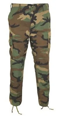 US Army Propper Bdu Woodland Camouflage Pants Marsoc Camo Pants Ls Large Short • $76.19