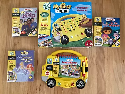 Leapfrog My First LeapPad School Bus Books And Cartridges - Original Box • $29.99