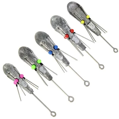 Sea Fishing Weights Breakaway Gripper Leads 3oz 4oz 5oz 6oz 8oz With Beads X 10 • £13.95