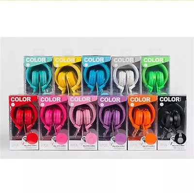 COLORS Yongle Ep05 Fashionable 3.5 Mm On-Ear ADULT & KIDS Headphones Microphone • $17.41