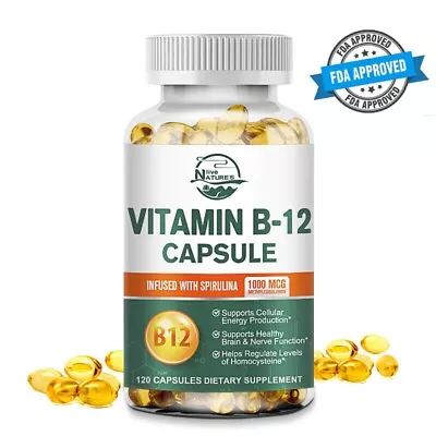 Vitamin B12(Methylcobalamin) Supplement Supports Metabolism 1000mcg 120 Capsules • $12.15