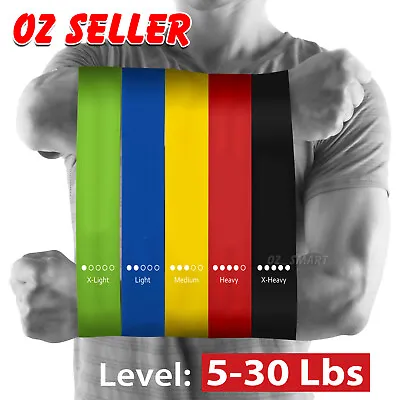 $2.99 • Buy Resistance Bands Power Heavy Strength Exercise Fitness Gym Crossfit Yoga AU