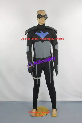 $112.99 • Buy Nightwing Cosplay Costume From Dc Young Justice Cosplay Incl Eye Mask Prop