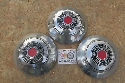 🌟1937 1938 Packard Six Hubcaps Lot Of 3 🌟 • $179.95