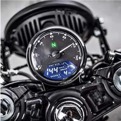 Cafe Racer Motorbike LCD Odometer Motorcycle Digital Speedometer Gear Tachometer • $43.19