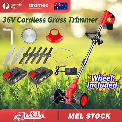 Cordless Electric Grass Trimmer Garden Weed Cutter Brush Blade Whipper Snipper • $43.99