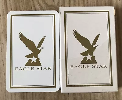 Pack Of Cartamundi Playing Cards Promoting Eagle Star Insurance (white & Gold) • £6.50