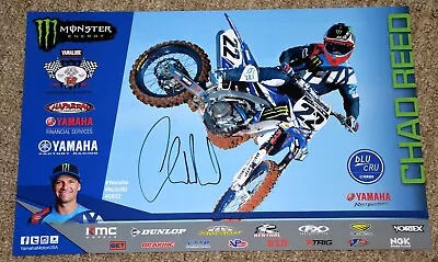 Chad REED #22 Signed Yamaha Poster Supercross MX Blu Cru • $49.99